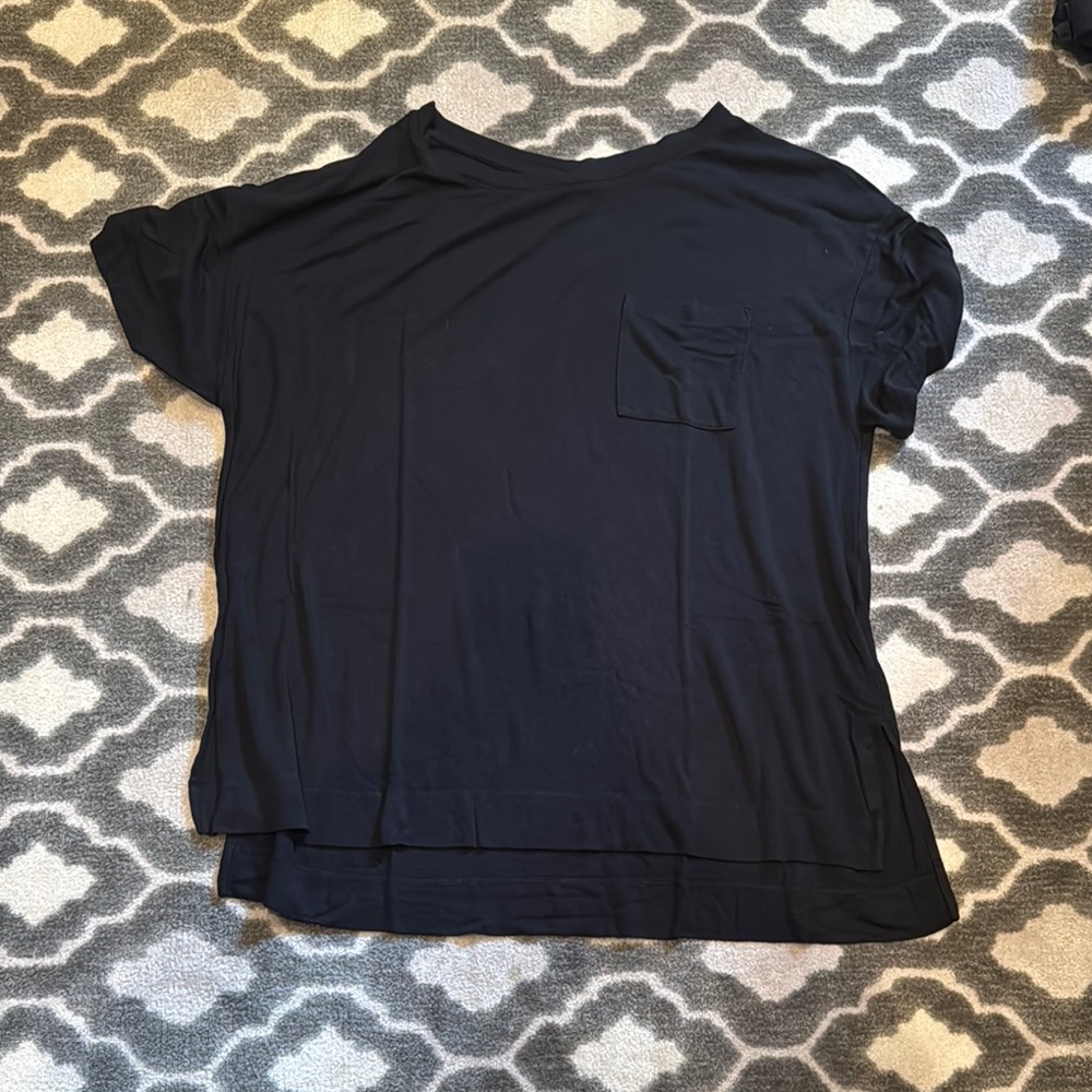 Soma Black Relaxed Boxy Short Sleeve T-Shirt
